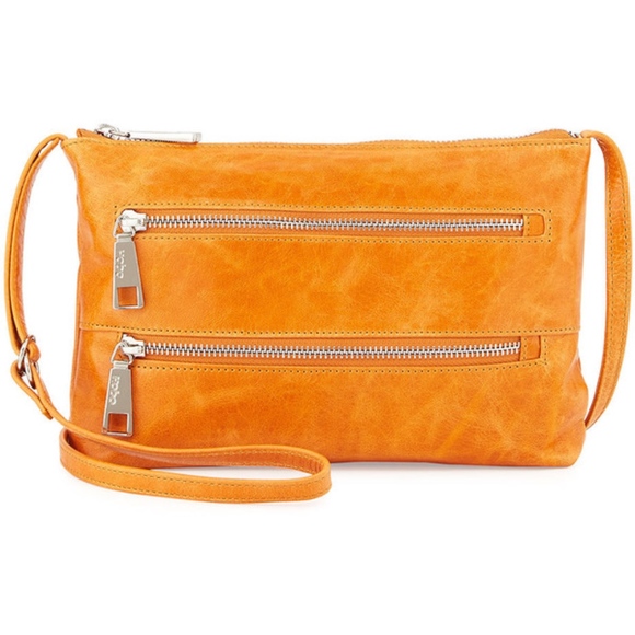 HOBO Handbags - Hobo Mara Orange Leather Triple Zip Crossbody Bag